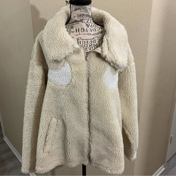 Nike swoosh teddy jacket